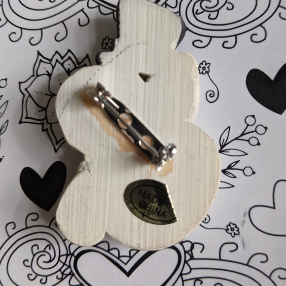 2 Christmas pins and vintage Santa earrings - Picture 5 of 7